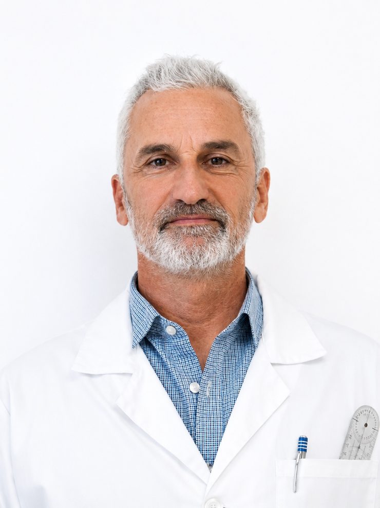 Doctor Gabriel Oliver en consulta médica